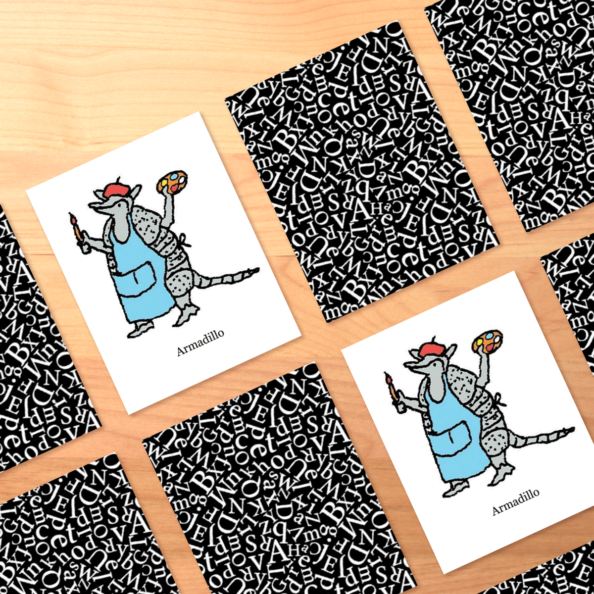 Printable Image Matching Memory Game