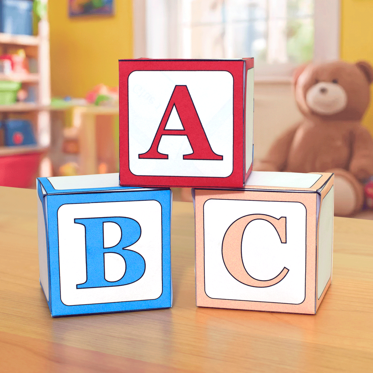 3D Paper Alphabet Blocks – Printable Build-Your-Own A–Z Cubes