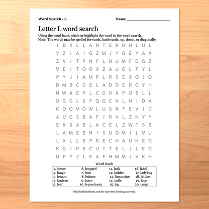 Printable Alliterative Alphabet Word Search - Set of 26 Puzzles