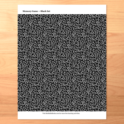 Printable Image Matching Memory Game