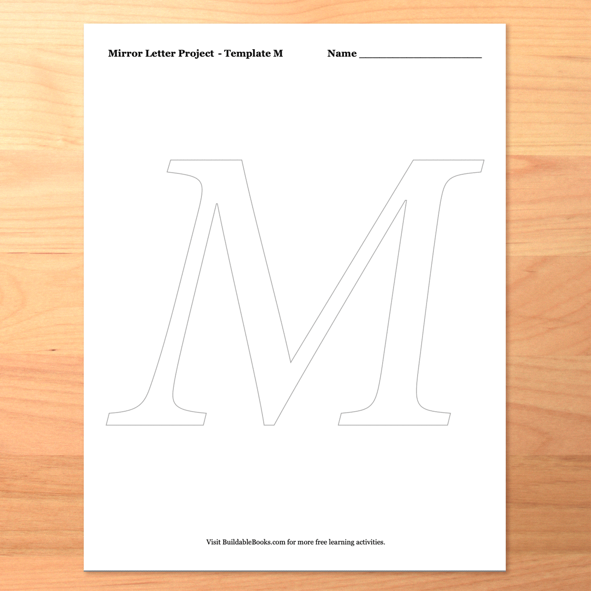 Mirror Letter Project – Printable A–Z Self-Portrait Art Activity