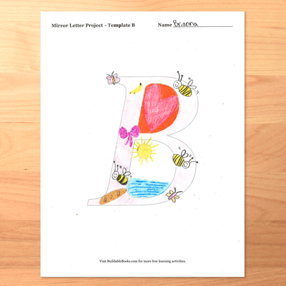 Mirror Letter Project – Printable A–Z Self-Portrait Art Activity