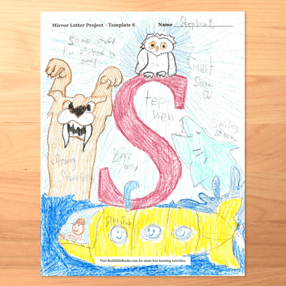 Mirror Letter Project – Printable A–Z Self-Portrait Art Activity